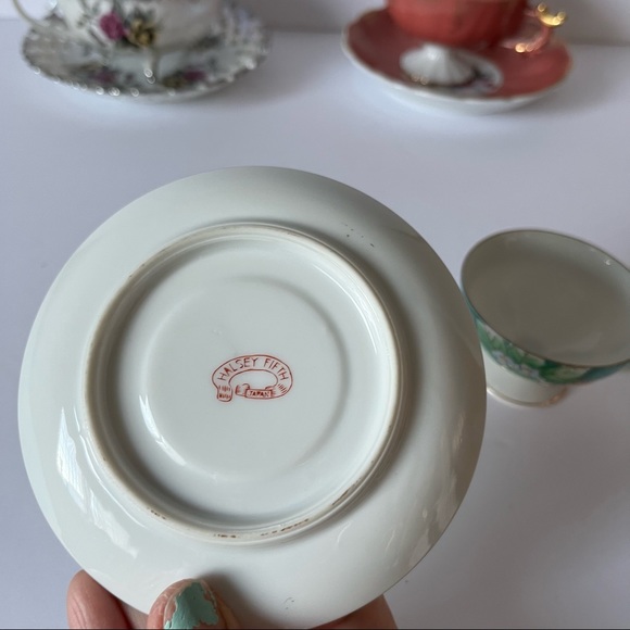 Vintage Espresso Teacup Matching Saucer - Picture 7 of 9